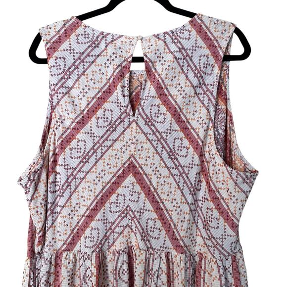 NWT True Craft Prairie City Boho Western Ruffle Hem Maxi Dress in Ivory Size 3X - Picture 4 of 10